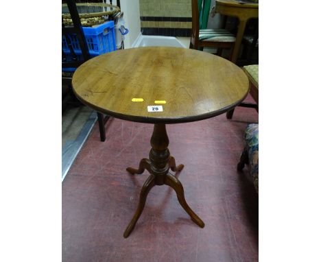 Vintage circular topped mahogany tripod table