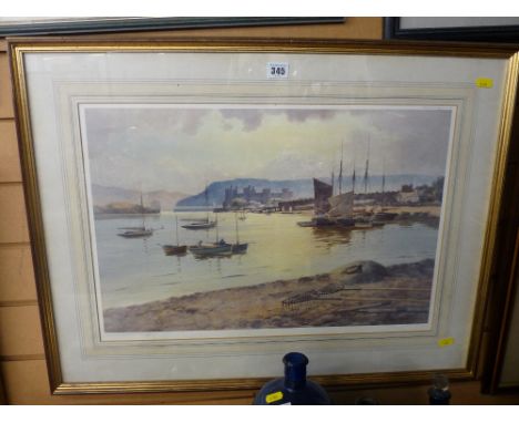 WARREN WILLIAMS ARCA limited edition (184/850) print - Conwy Castle, studio stamped, 40 x 57 cms