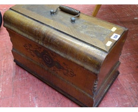 Wooden cased vintage sewing machine