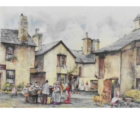 Local interest* After Brian Eden (British Contemporary) limited edition colour print 'Hawkshead', signed lower right, edition