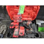 MILLWAUKEE CORDLESS DRILL W/3 CHARGERS