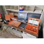 9 PARTS CASES W/FITTINGS, SCREWS, WOOD RUFF KEYS ETC.