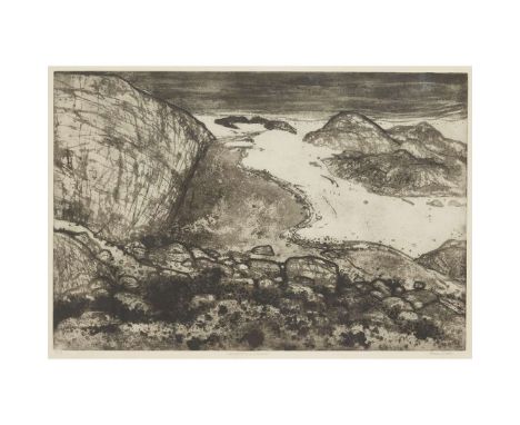  FRANCES WALKER R.S.A. (SCOTTISH 1930-) SHOREPOOL AND SEAWEED Etching and aquatint, 5/15, signed, titled and numbered in penc