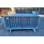25x ZND UK SmartWeld fixed leg heavy duty event crowd control barriers - W 2300 x D 460 x H 1150mm