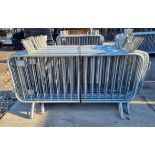 25x ZND UK SmartWeld fixed leg heavy duty event crowd control barriers - W 2300 x D 460 x H 1150mm