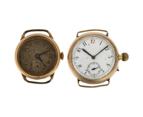 A First World War Period Borgel Officer's style trench wristwatch head, case width 33mm, not currently working, and a Crusade