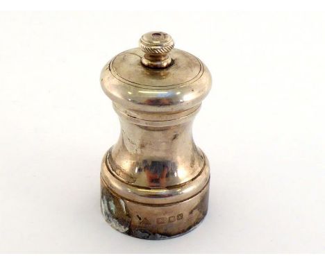 A silver pepper grinder engraved with earl's coronet over initial "S" for Earl Spencer, father of Lady Diana, London, 1997, 7