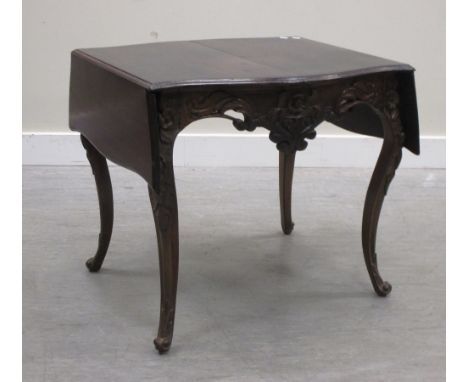 A 19th century French carved walnut sofa table, 68cm(h) x 74cm(w) x 68cm (d) 