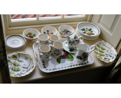 A quantity of Portmeirion Pomana pottery, together with a Roy Kirkham 'Redout‚ Roses' teapot, cup, stand and milk jug; and tw