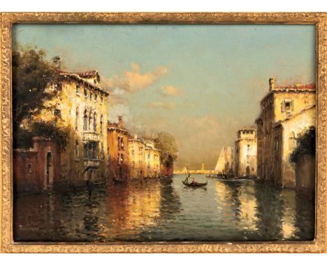 Antoine Bouvard (1870-1956), 'Rio Prinli [?] and Grand Canal', Venice, oil on canvas, signed 'Bouvard' lower left, titled to 
