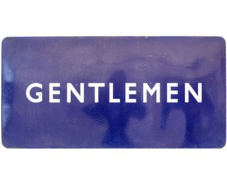 BR(E) FF enamel sign GENTLEMEN. In very good condition measuring 36in x 18in.