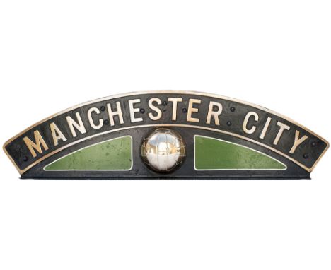 Nameplate MANCHESTER CITY ex GRESLEY B17 4-6-0 and later rebuilt to Class B2. Built by Robert Stephenson &amp; Co in June 193