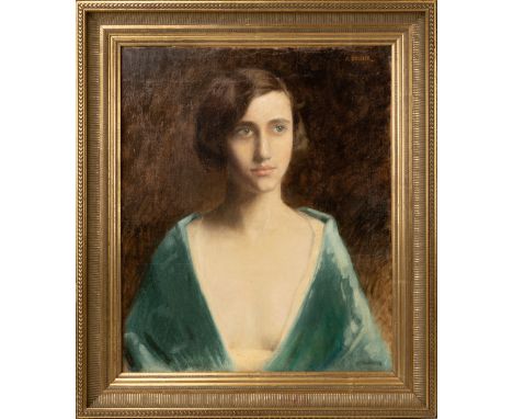 Marie Augustin Zwiller (1850 Didenheim - 1939 Neuilly-sur-Seine)Portrait de femme, Öl auf Leinwand, 55 cm x 46 cm, signiert, 