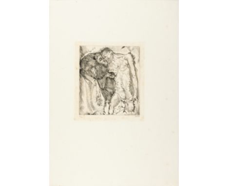 Max Oppenheimer (1895 Wien - 1954 New York)Kreuzabnahme Christi, Kaltnadelradierung auf Bütten, 45,5 cm x 31,5 cm, 12/40 numm