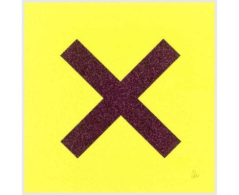 Chris Levine (Canadian-British 1960-) X Marks the Spot 1 (Yellow/Red), 2018, signed but unnumbered edition of 25, published b