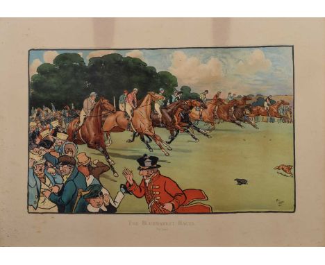 Cecil Aldin (British 1870-1935) "The Bluemarket Races", "The Start" and "The Finish", 1902, published by Lawrence & Bullen, c