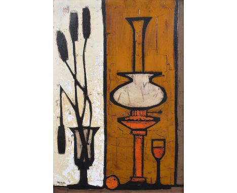 Colin Ruffell (British 1939-) Still life with Oil Lamp, signed, oil on canvas.90cm x 60cm (35.5in x 23.5in)Footnote:Artists’ 