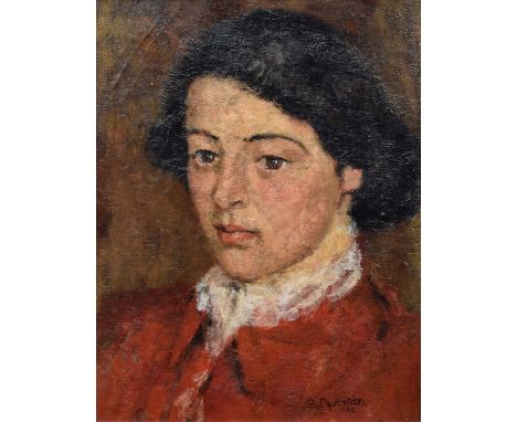 Bernard Dunstan R.A. (British 1920-2017) Portrait of a lady, signed and dated '42, oil on canvas.31cm x 24cm (12.25in x 9.5in