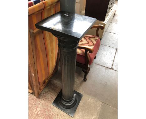 Ebonised pillar stand 