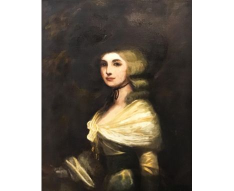 19th century British School, Portrait of a Lady, oil on canvas, H.94cm W.70cm 