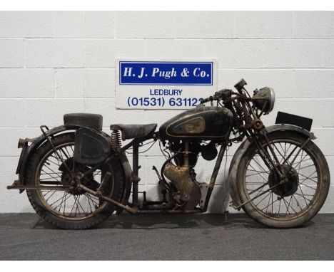Velocette KTS/MSS motorcycle, 1947, 500ccFrame no. MS2449Engine no. MSS3736Engine number doesn't match the V5, original engin