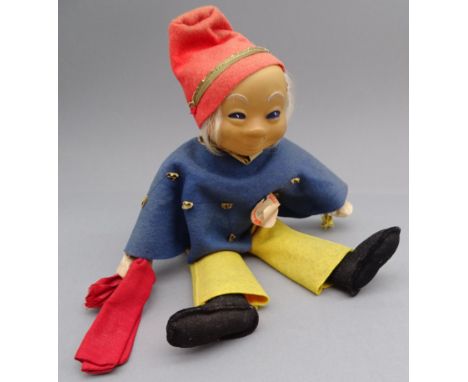Steiff Puppe "Sandy" komplett,  bespielt, H-26 cm