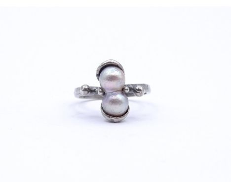 Perlen Ring, Sterling Silber 0.925, 3,5g., RG 54