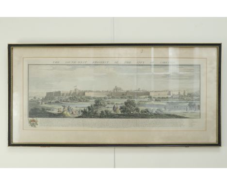 Samuel and Nathaniel Buck, "The South-West Prospect of the City of Carlisle", watercolour-tinted engraving, first published 1