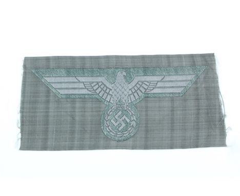 A German Third Reich machine woven army other rank's tunic national emblem