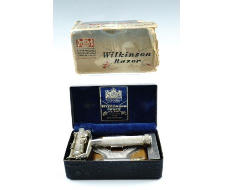 A mid-20th Century Wilkinson Sword safety razor, in original case and carton
