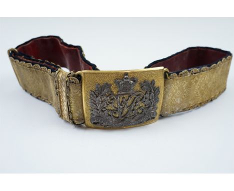 A Victorian army officer's dress belt