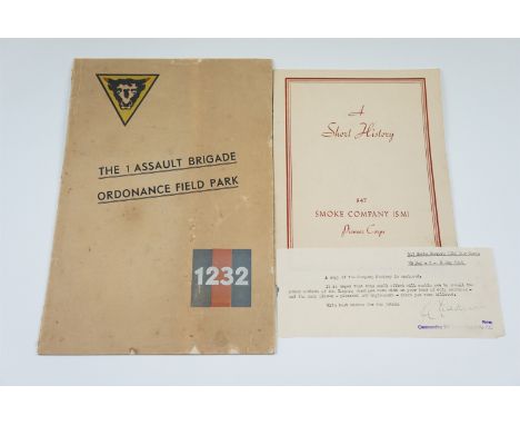 A unit history of The 1 Assault Brigade Ordnance Field Park, 79th Armoured Division, published in Germany, 1945; together wit