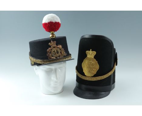 Two reproduction 19th Century British army shakos