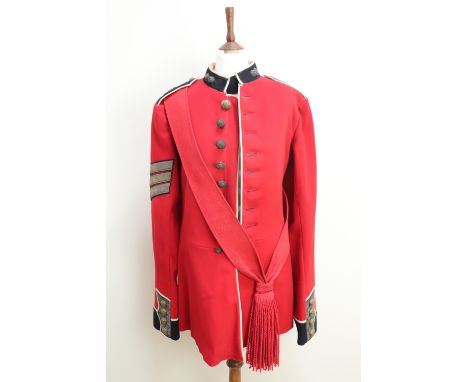 A pre-1953 Grenadier Guards sergeant's dress tunic and sash