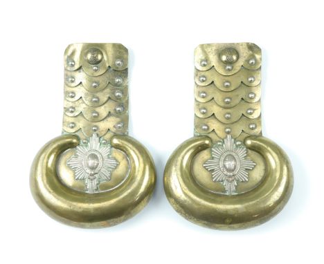 A pair of late Georgian / early Victorian 1st Life Guards shoulder scales