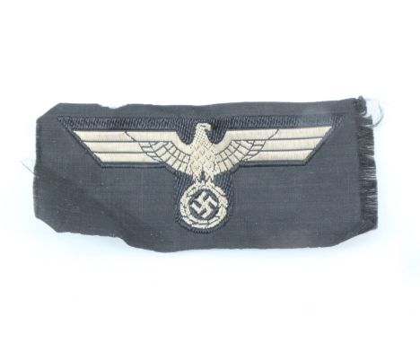 A German Third Reich army panzer BeVo national emblem, 8 cm x 3.5 cm