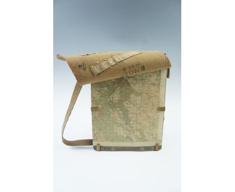 A 1944 dated British army webbing map case