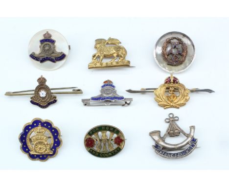 A group of sweetheart brooches etc, including a Great War Women's Army Auxiliary Corps example