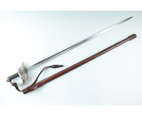 A Victorian Pattern 1897 infantry officer's sword, in Field Service scabbard with knot