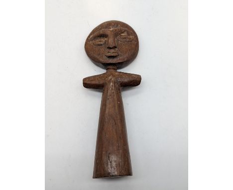 An Ashanti Carved Wooden Fertility Doll (Akuaba), Ashanti/Asante People, Ghana, 20th century, H.20cm