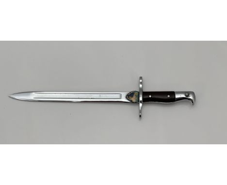 Australian scale model Surfers Paradise miniature bayonet letter opener. With accompanying written notes, from the R.D.C Evan
