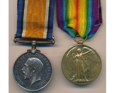 First World War - L.A. Carr - BWM and Victory Medal to S-35536 Pte L.A. Carr 8-Lond R. swing mounted as worn, good very fine 