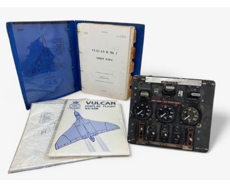 An aircraft Manual Heat Control labelled EMCINTAKE), believed to be from a Vulcan fighter jet. Inscribed to side XJ 825, MOD 