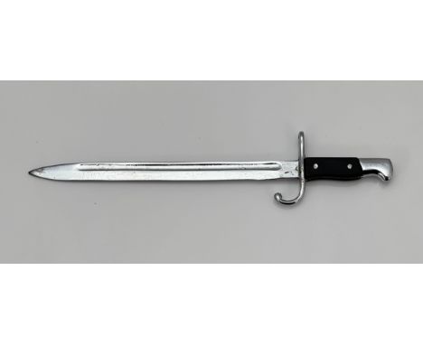 Argentinian scale model Model 1909 Style miniature bayonet letter opener. With accompanying written notes, from the R.D.C Eva