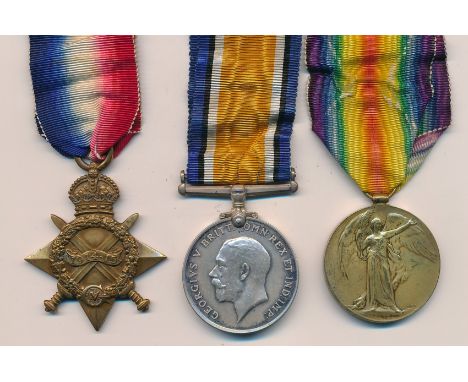 First World War - Arthur O'Conor - 1914-15 Star trio to 41062 A-Cpl A. O’Conor R.E. (2.Cpl on Star) good very fine or better.