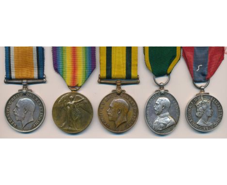 First World War - Ernest Welch - War Medal &amp; Victory Medal pair awarded to 280094 Sjt E.W. Welch Hamps R. Territorial For