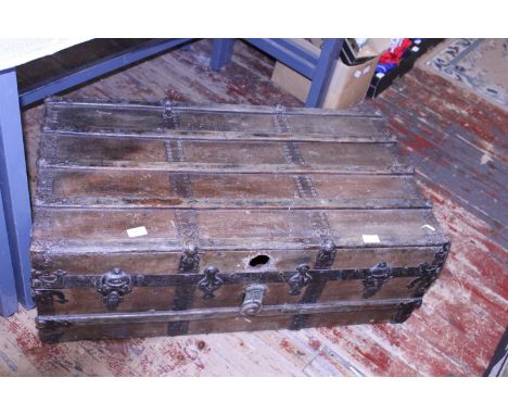 A antique travelling trunk. Shipping unavailable 