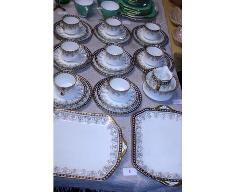 A Cauldon bone china tea service, shipping unavailable 
