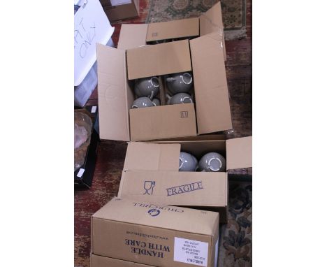 Four boxes of Churchill Mugs and saucers. Shipping unavailable 