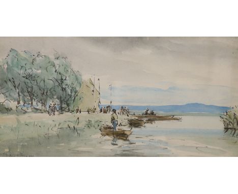   James McBey (1883-1959), watercolour, The Broads at Burgh St Peter, signed, titled and dated July 1920, artist label verso 